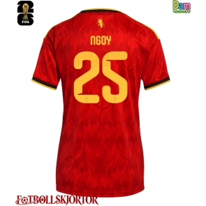 Belgien Nathan Ngoy #25 Hemmatröja Dam VM 2026 Kortärmad